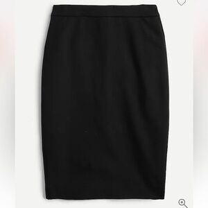 J Crew Cotton Blend Black Pencil Skirt Style 78837 Size 0